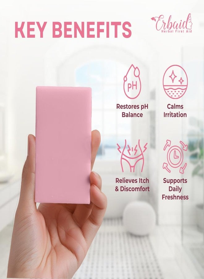 Erbaid Yoni Soap – pH Balance Feminine Wash for Odor Control & Hydration – Gentle Yet Effective Vaginal Wash for Daily Intimate Hygiene – Natural Cleansing & Moisturizing Vagina Soap for Women, Made in USA - Image 3